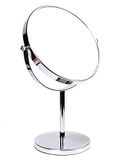 HIMRY 8 Inch Badkamerspiegel, 10x Vergroting Cosmetische Spiegel, Aanrecht Make-up Spiegel, Reisspiegel, Scheerspiegel Dubbelzijdig, Vrijstaand Tafelspiegel Verchroomd, KXD3108-10x