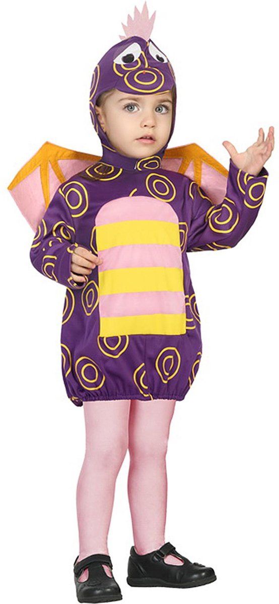 Atosa - Draken kostuum voor baby's - 50/68 (0-6 maanden) - Paars - Polyester