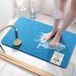 Asvin Badmat, zachte textuur, badmat, 61 x 40 cm, ftalaatvrij, antislip comfortabele badmatten met afvoer, PVC Loofah badmatten voor natte ruimtes, sneldrogend