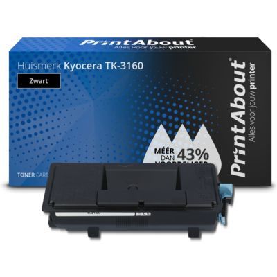 PrintAbout Kyocera TK-3160 Zwart Toner - 14.000 pagina's