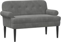 vidaXL Lovingseat met knoopge tuft Donkergrijs 120 x 66 x 78 cm