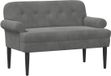 vidaXL Fauteuil met knoopge tuft Donkergrijs 120 x 66 x 78 cm