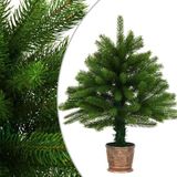 vidaXL Sapin de Noël artificiel avec aiguilles réalistes 65 cm vert