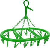 Merkloos Droogcarrousel/droogmolen groen met 20 knijpers 33 x 50 cm