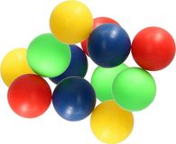 Non-branded colored premium rubber beach ball - 12x pieces - dia 4 cm - spare balls