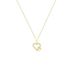 Lucardi Dames 9 Karaat ketting met hanger harten met zirkonia - Ketting - 9 Karaat - Goudkleurig - 46 cm