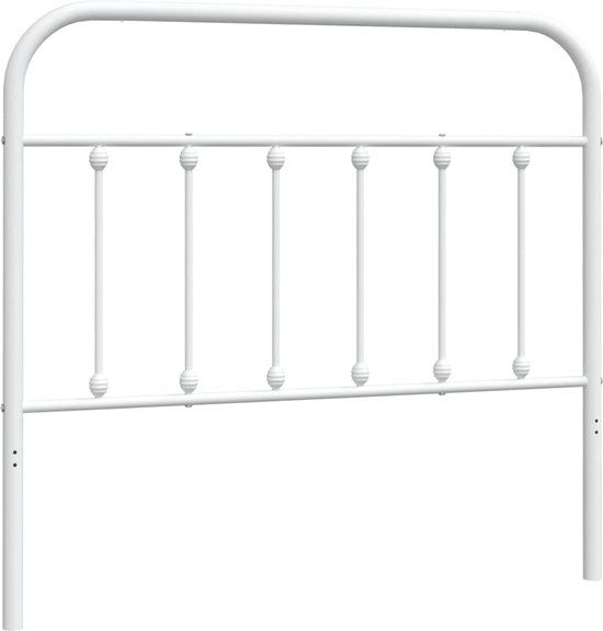 vidaXL Hoofdbord metaal wit 107 cm