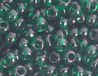 Japanse rocaillekralen, transparant, groen, 2,2 mm, 11/0, 100 g