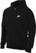Nike Club Ft Herenjas met volledige ritssluiting, zwart/wit, XL