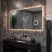 Mirlux Miroir de salle de bain avec éclairage LED & Chauffage – Miroir mural rectangulaire – Miroir de douche anti-buée – 160x80CM