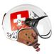 CGM EBI Uniseks skihelm voor volwassenen, wit mat rood, S (55-56 cm)