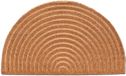 Merkloos deurmat kokos - 75 x 45 cm - halfrond - antislip - binnen - buiten