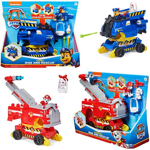 PAW Patrol Rise'n'Rescue Transforming Vehicle with Figure - Styles Vary
