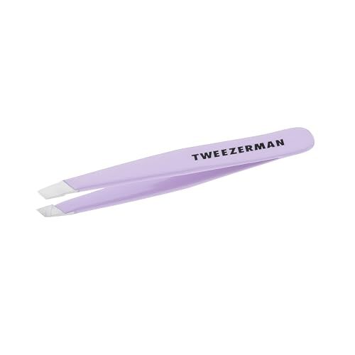 Tweezerman TWEEZERMAN Mini-pincet om wenkbrauwen te epileren, schuine punt, roestvrij staal, lavendel (Amazon Exclusief)