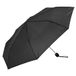 Opvouwbare paraplu, zwart, voor dames en heren, opvouwbare paraplu met handmatige opening en winddicht, compact, slechts 24 cm, ultra licht, 250 g, reisparaplu, Zwart, 24 cm, Opvouwbare paraplu