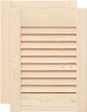 vidaXL - Portes d'armoire - avec - persiennes - 2 - pièces - 39,5x29,5 - cm - pin - massif