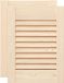 vidaXL - Kastdeuren - met - lamellen - 2 - st - 39,5x29,5 - cm - massief - grenenhout