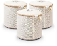 Logei wasnet-bh, 3-pack bh-waszakken voor wasmachine met premium rits, duurzame net-waszakken voor het wassen van bh's, beschermt de bh in vorm, set net-waszakken voor sokken