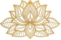 Colorfull Worlds Metalen Mandala Wanddecoratie Lotusbloem Goud