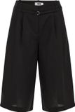 WE Fashion Dames THE BELTED BERMUDA Zwart
