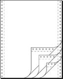 Eindeloos papier A4 hoog 12 inch x 240 mm 4-voudig zelfdoordringend 500 | 91400, lengteperforatie, meervoudige set met 52/53/53/52 g