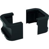 BACHMANN Primo 2 accessoires, eindkappen met kabelopwikkeling, zwart