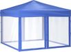 vidaXL Partytent, inklapbaar met zijwanden, blauw, 3x3 meter