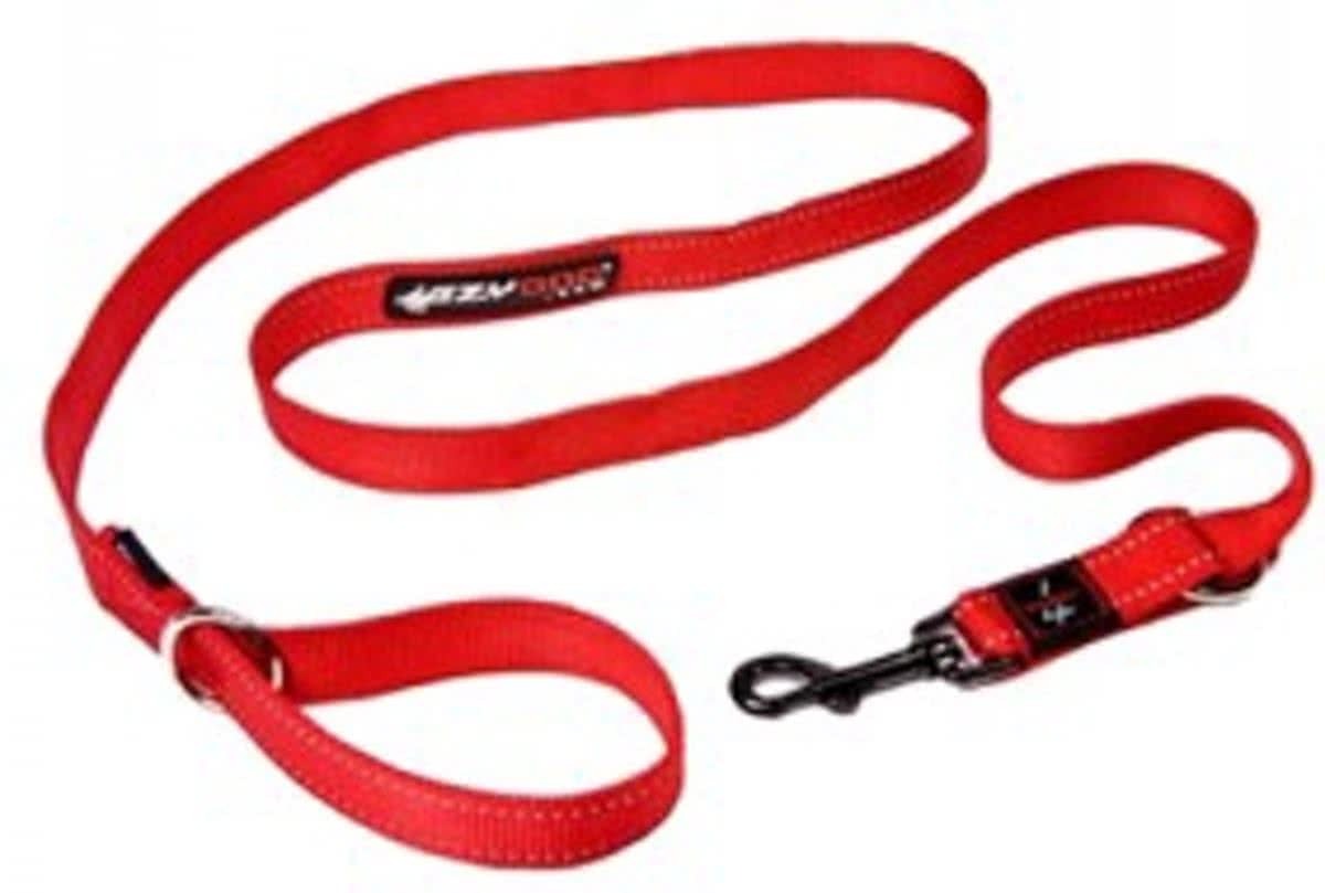 EzyDog Vario 4 lijn - Rood - 12mm - Lite Leash