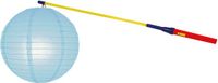 Merkloos Lampionstokje 50 cm - met lampion - licht blauw - D25 cm - Sint Maarten