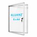 ALUANZ 6 x A4 Formaat Afsluitbaar Magnetisch Whiteboard / Vitrinekast