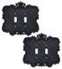 Plaque de recouvrement d'interrupteur gothique lot de 2 Noir