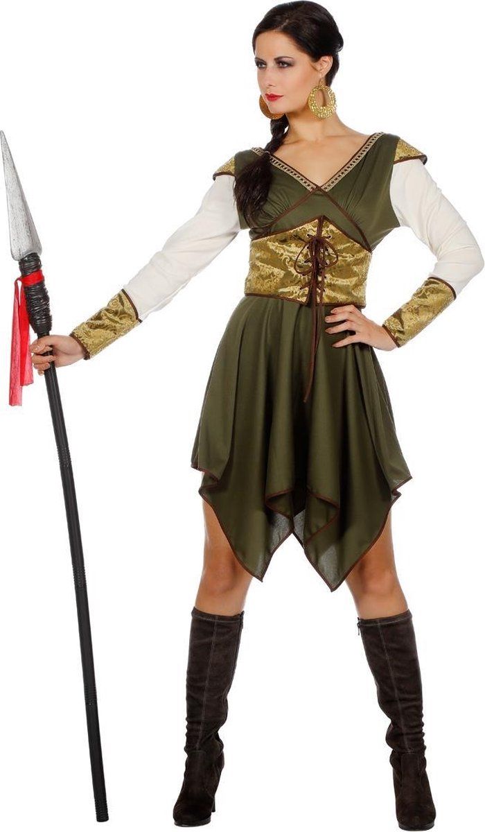 Wilbers Lady of the woods jurk voor dame - groen - polyester - maat: one size