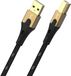 Oehlbach D1C9541 USB-kabel USB 2.0 USB-A stekker, USB-B stekker 1.00 m Zwart/goud
