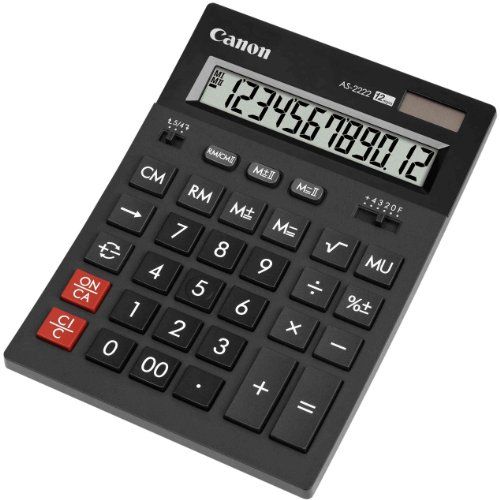Canon AS2200 bureaurekenmachine (12 cijfers) 4584B001 grijs
