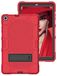 Samsung Tab A7 10.4 T505/T500/T507/T505N 2020 hoes met standaard, duurzaam, schokbestendig, harde hybride drielaagse beschermhoes, softshell, Apple tablet, siliconen hoes (rood + zwart)