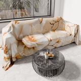 PETTI Artigiani Italia Bankovertrek van microvezel, 260 x 270 cm, bloemenpatroon 25 12, multifunctionele sprei en tafelkleden, wasbaar