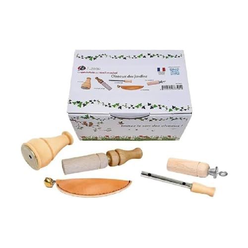 FUZEAU - 78320 - Set van 5 natuurlijke houten oproepen