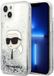 Karl Lagerfeld Glitter Karl Head - Housse de téléphone - Argent - Convient pour iPhone 14 Plus