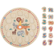 LUPILU Puzzles en bois (Puzzle horloge)