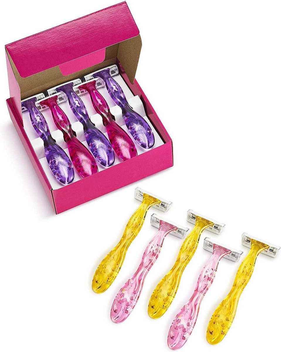 BIC Miss Soleil Wegwerpscheermesjes voor dames : 10 mesjes in verschillende kleuren