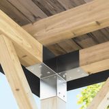 VidaXL Connecteurs de poteaux 4 pièces forme y 71x71 mm métal galvanisé