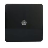 Trendi Artistieke Moderne Glanzende Tastbare TV Socket Zwart ART-TVSBK