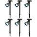 Lumineo projecteur de jardin solaire - 6x - métal - noir - H26 cm