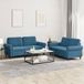 Maison Exclusive ensemble de canapé 2 pièces avec coussins, velours bleu