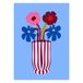 Poster & Frame FAAD Poster & Frame Poster - Blue Harmony Flower - 30 x 40