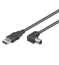 Goobay USB 2.0 AB 100 R/A HiSpeed - 1m - Zwart