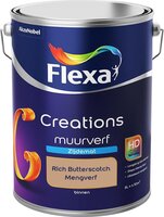 FLEXA Creations - Muurverf Zijde Mat - Rich Butterscotch - Mengkleuren Collectie - 5 Liter