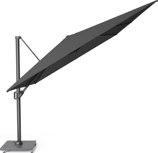 Platinum Sun & Shade – Zweefparasol – Challenger T¹ Premium - 400x300cm – Faded Black – Kantelbaar – 360° Draaibaar