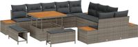 vidaXL Tuinbank Set 13-delig Grijs Polywood