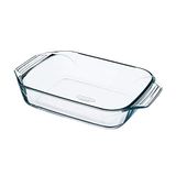 Pyrex - Rechthoekige glazen ovenschaal, transparant, 31 x 20 cm